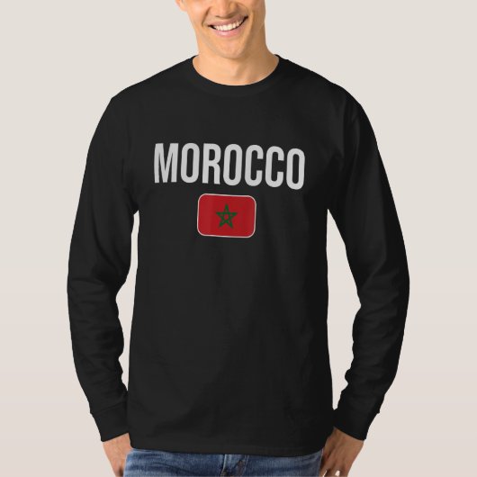 Vlag van de Marokkaanse Marokkaanse trots T-shirt (Voorkant)