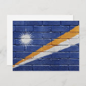 Vlag van de Marshalleilanden Briefkaart (Voorkant / Achterkant)