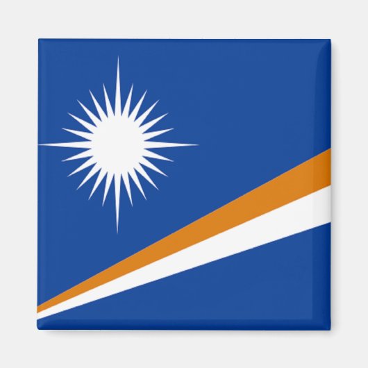 Vlag van de Marshalleilanden Magneet (Voorkant)