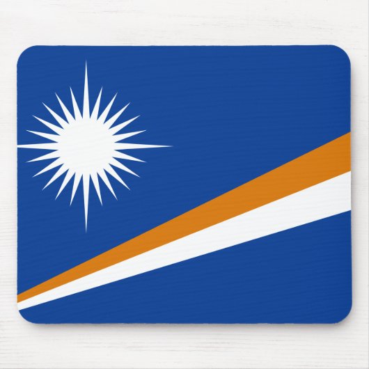 Vlag van de Marshalleilanden Mousepad Muismat (Voorkant)