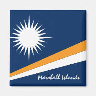 Vlag van de Marshalleilanden, Oceanië, vakantie- e Magneet