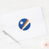 Vlag van de Marshalleilanden Ronde Sticker (Envelop)