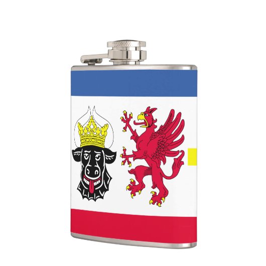 Vlag van de Mecklenburg-Westerne Pommeren Heupfles (Links)