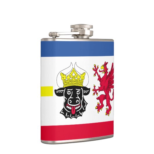 Vlag van de Mecklenburg-Westerne Pommeren Heupfles (Rechts)