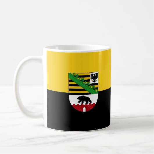 Vlag van de Mok Saksen-Anhalt Coffee (Links)