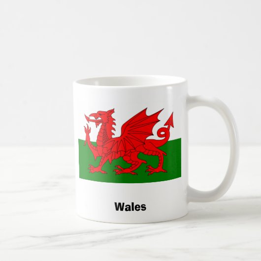 Vlag van de Mok van de Koffie van Wales (Rechts)
