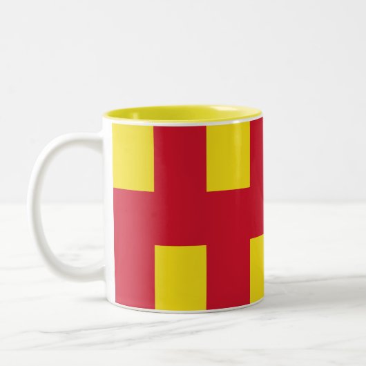 Vlag van de Mok van Northumberland Two-Tone Coffee (Links)