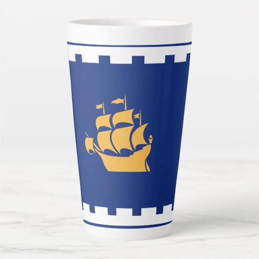 Vlag van de Mok van Quebec City Latte (Voorkant)
