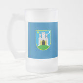 Vlag van de Mok Zagreb, Kroatië Frosted Glass Beer (Links)