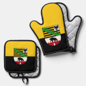 Vlag van de Muismat Saksen-Anhalt Ovenwant & Pannenlap Set (Voorkant / Achterkant)