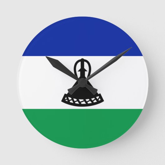 Vlag van de muur van Lesotho Ronde Klok (Voorkant)