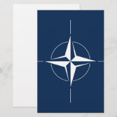 Vlag van de NAVO Briefpapier (Voorkant / Achterkant)