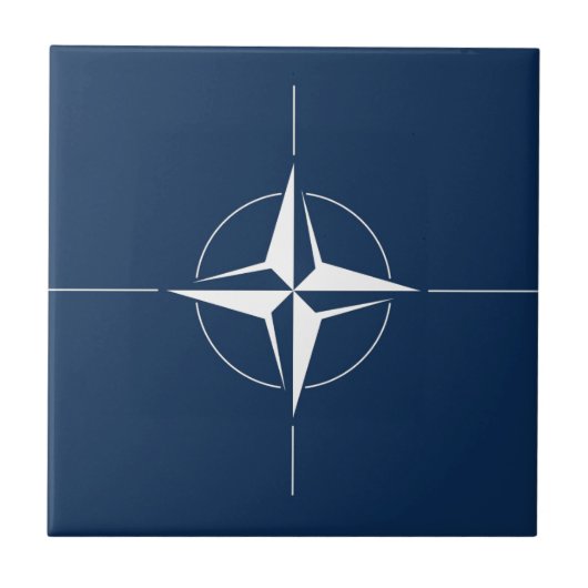 Vlag van de NAVO Tegeltje (Voorkant)