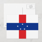 Vlag van de Nederlandse Antillen Briefkaart (Voorkant / Achterkant)