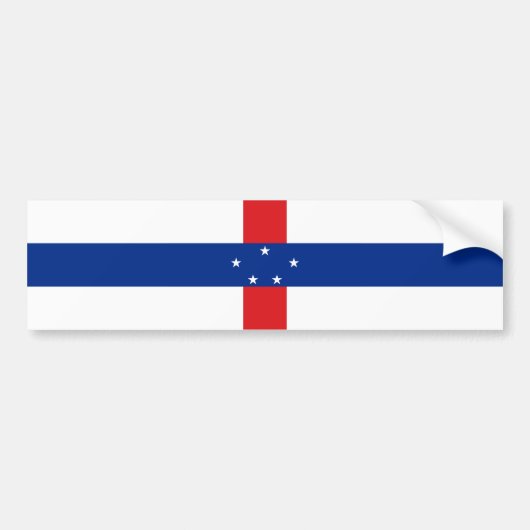 Vlag van de Nederlandse Antillen Bumpersticker (Voorkant)
