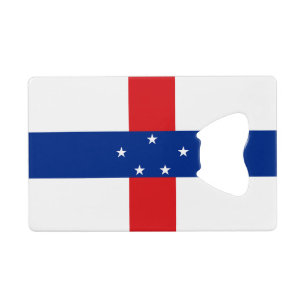 Vlag van de Nederlandse Antillen Creditkaart Flessenopener