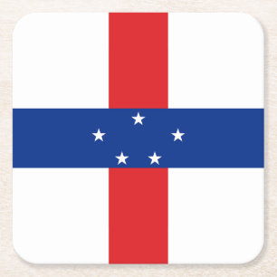 Vlag van de Nederlandse Antillen Kartonnen Onderzetters