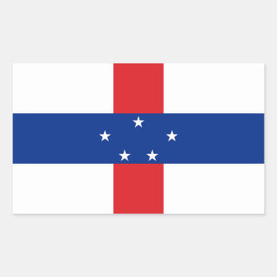 Vlag van de Nederlandse Antillen Rechthoekige Sticker