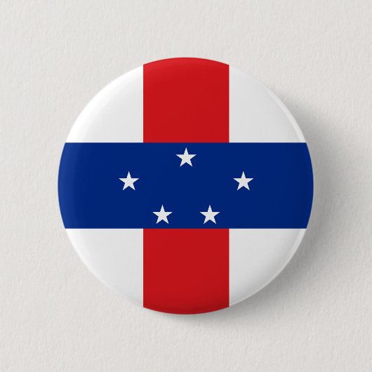 Vlag van de Nederlandse Antillen Ronde Button 5,7 Cm (Voorkant)