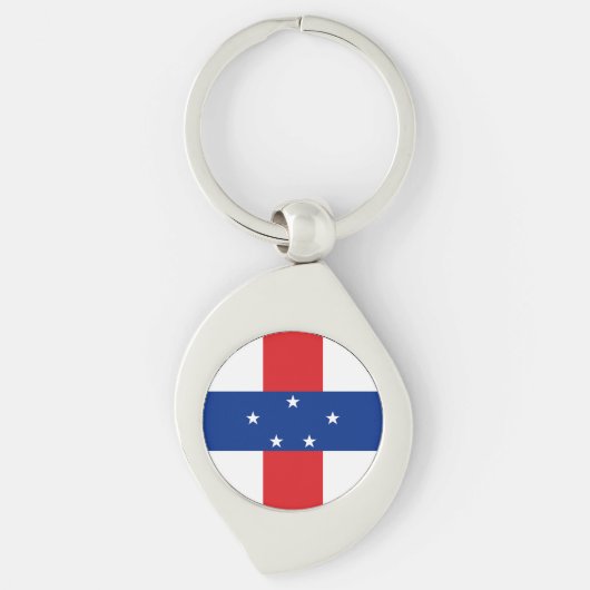 Vlag van de Nederlandse Antillen Sleutelhanger (Voorkant)