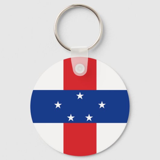 Vlag van de Nederlandse Antillen Sleutelhanger (Voorkant)