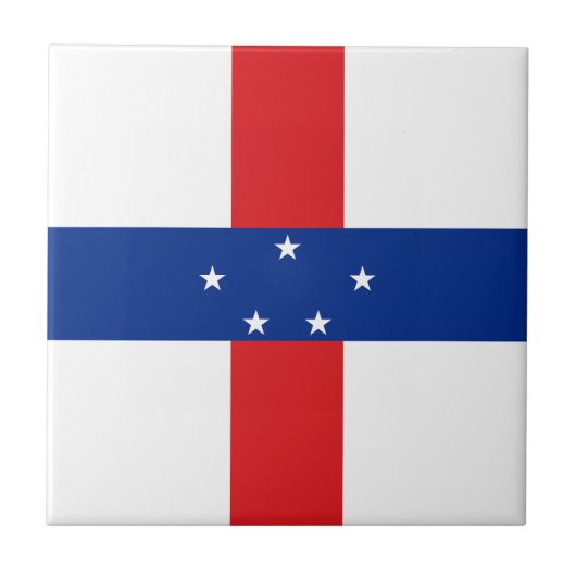 Vlag van de Nederlandse Antillen Tegeltje (Voorkant)