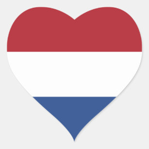 Vlag van de Nederlandse Heart Sticker