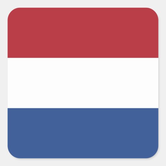 Vlag van de Nederlandse kruidenticker Vierkante Sticker (Voorkant)