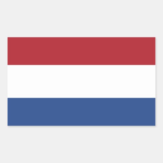 Vlag van de Nederlandse ticker Rechthoekige Sticker (Voorkant)