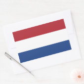 Vlag van de Nederlandse ticker Rechthoekige Sticker (Envelop)