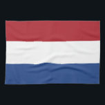 Vlag van de Nederlandse vlag Theedoek<br><div class="desc">De vlag van Nederland is een horizontale driekleur van rood,  wit en blauw. Het is de tijd van Karel de Grote. Verschillende vlaggen worden sinds 1572 gebruikt en in 1937 werd de vlag officieel geformaliseerd als nationale vlag van Nederland en het Koninkrijk der Nederlanden. Het is de oudste driekleurenvlag.</div>