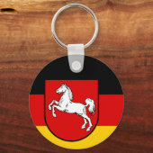 Vlag van de Nedersaksische Sleutelhanger (Achterkant)