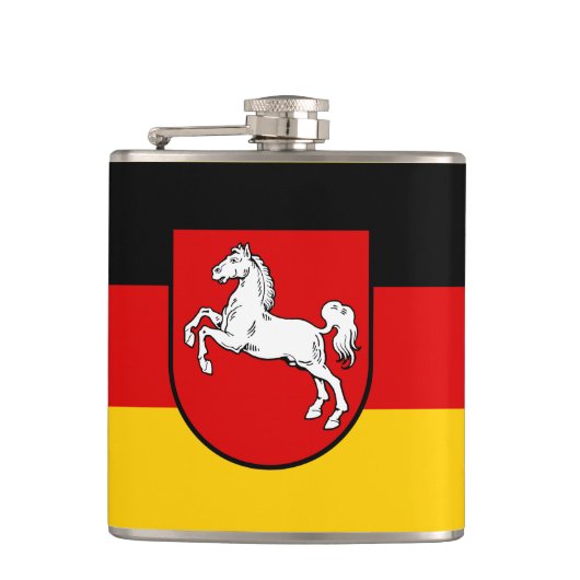 Vlag van de Niedersachsen Hip Flask Heupfles (Voorkant)