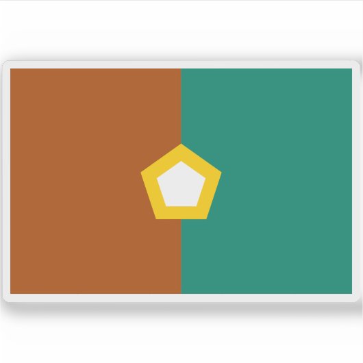 Vlag van de Ninilchik volkeren, Verenigde Staten Sticker (Voorkant)