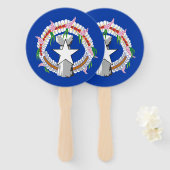 vlag van de Noordelijke Marianen Handwaaier (Voorkant en achterkant)