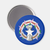 Vlag van de Noordelijke Marianen Magneet (Voorkant / Achterkant)