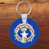 vlag van de Noordelijke Marianen Sleutelhanger (Voorkant)