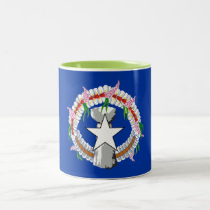 Vlag van de Noordelijke Marianen Tweekleurige Koffiemok
