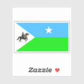 Vlag van de noordoostelijke staat, Somalië Sticker (Vel)
