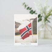 Vlag van de Noorse Scandinavische foto Briefkaart (Staand voorkant)