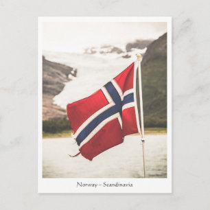 Vlag van de Noorse Scandinavische foto Briefkaart