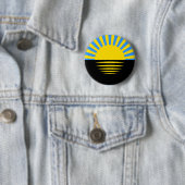Vlag van de oblast Donetsk Ronde Button 5,7 Cm (In situ)