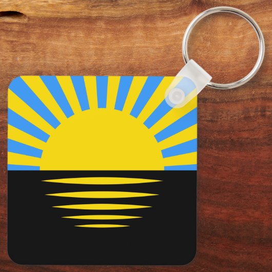 Vlag van de oblast Donetsk Sleutelhanger (Achterkant)