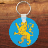 Vlag van de oblast Lviv Sleutelhanger (Voorkant)