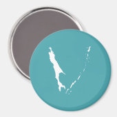 Vlag van de oblast Sakhalin Magneet (Voorkant / Achterkant)