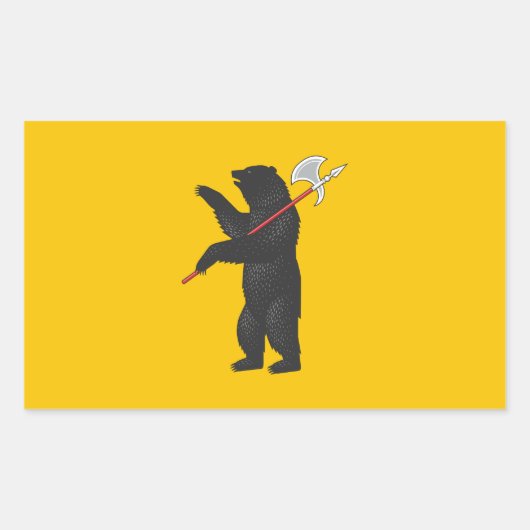 Vlag van de oblast Yaroslavl Rechthoekige Sticker (Voorkant)