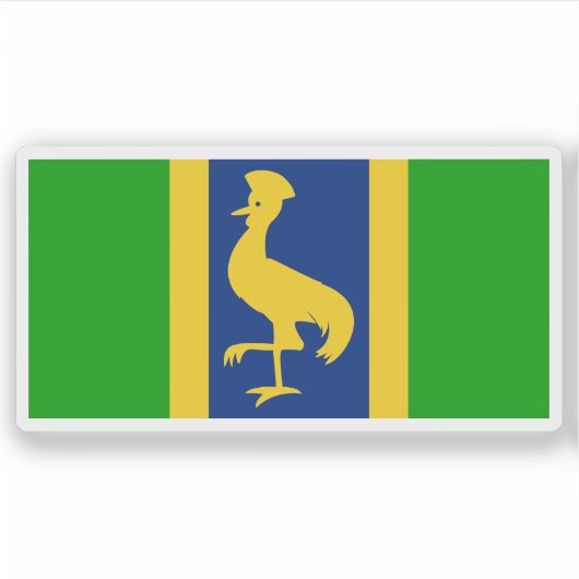 Vlag van de Oeganda (1962) Sticker (Voorkant)