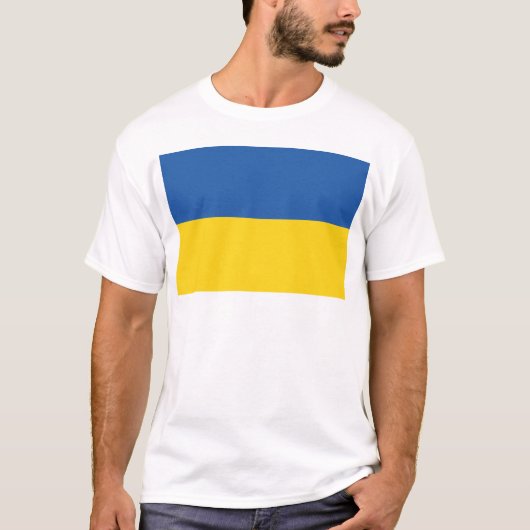 Vlag van de Oekraïense Button T-Shirt (Voorkant)
