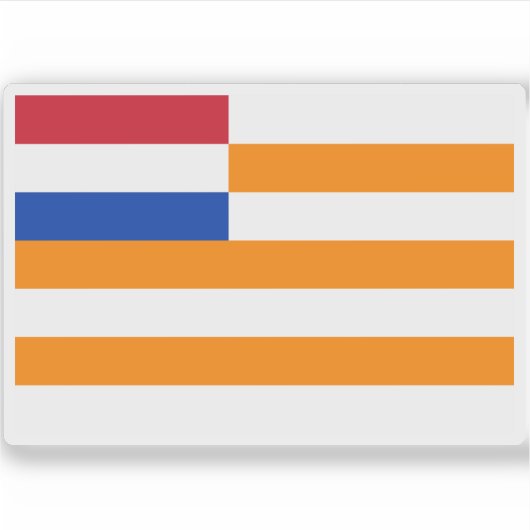 Vlag van de Oranje Vrijstaat, Afrika Sticker (Voorkant)