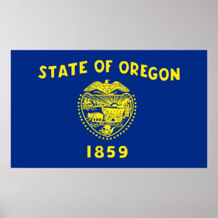 vlag van de Oregon-staat Poster
